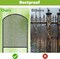 25-Pack Decorative Garden Fence - 24in/61cm H x 27ft/8.2m L Rustproof Metal Animal Barrier, Diamond Mesh Design for Yard, Patio, Christmas Tree Protection